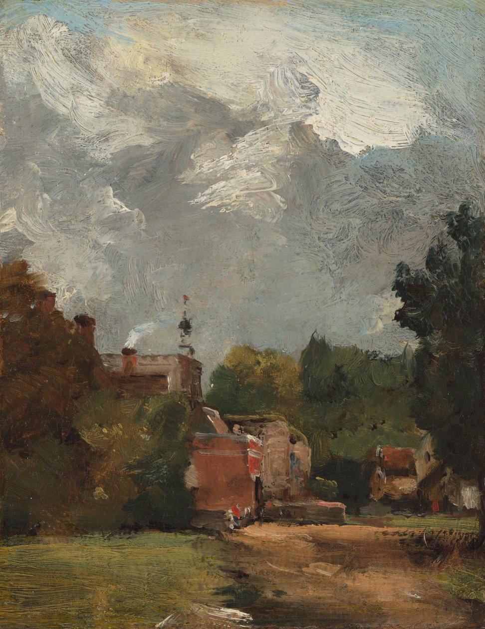 Østre Bergholt Kirke af John Constable