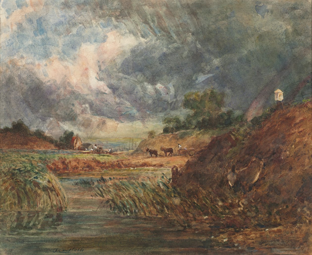 Hampstead Heath, 1800-tallet. af John Constable