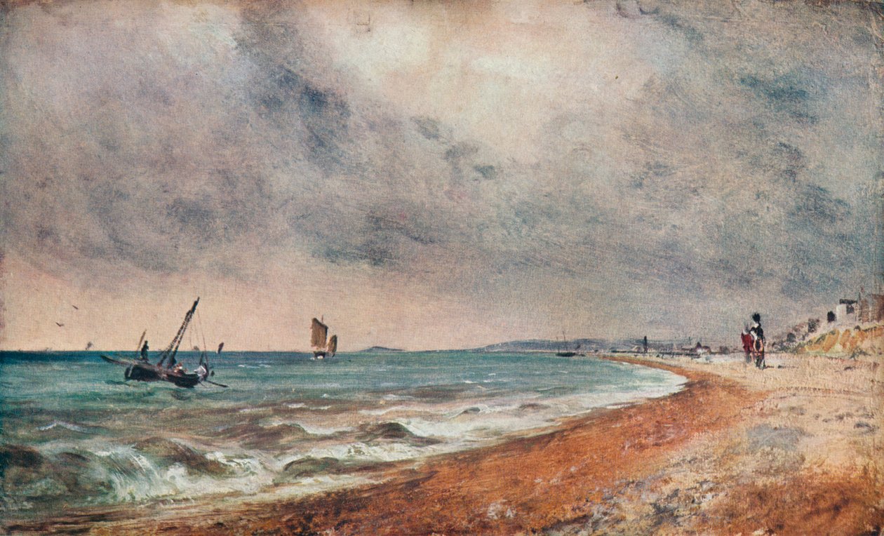 Hove Beach, med fiskerbåde, c1824 af John Constable