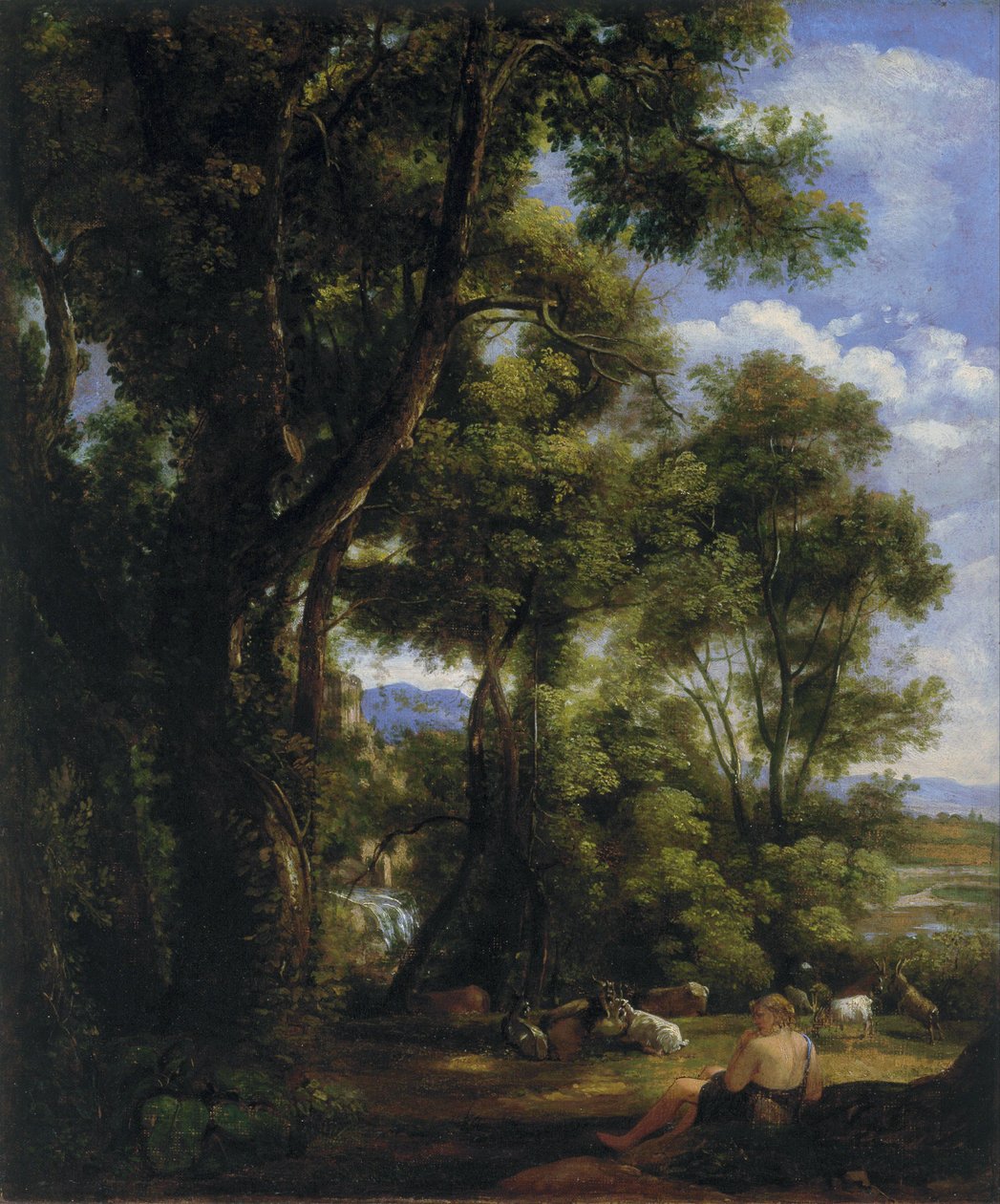 Landskab med gedehyrde og geder af John Constable