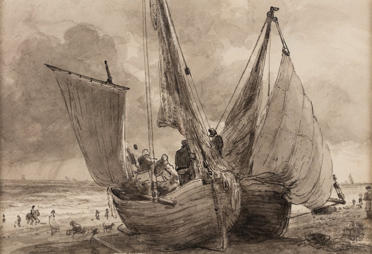 Lugger og svinebåd, Brighton af John Constable