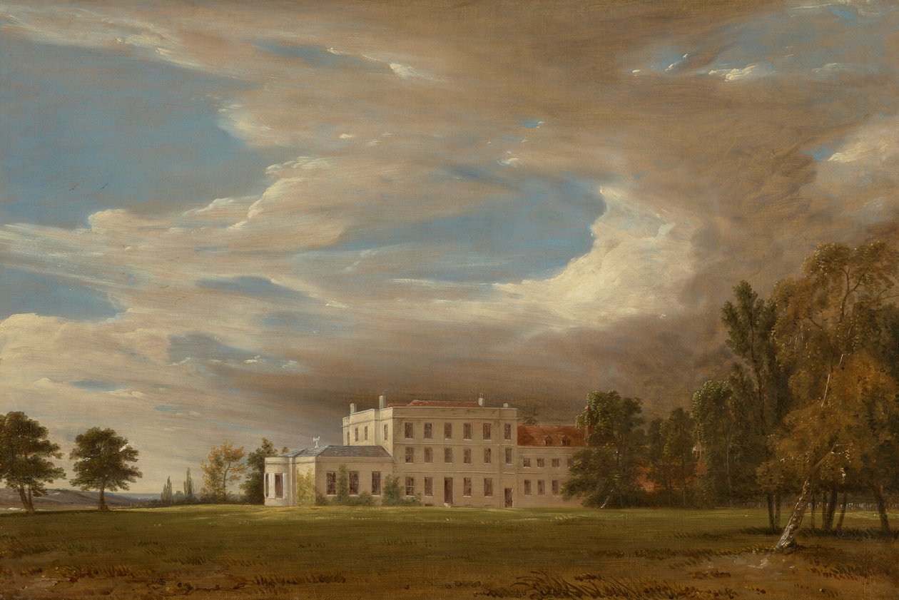 Den gamle hal, East Bergholt af John Constable