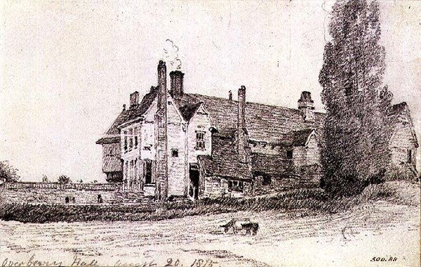 Overbury Hall, Suffolk af John Constable