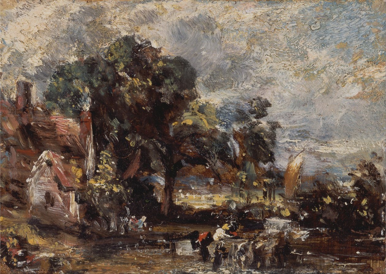 Skitse til The Haywain af John Constable