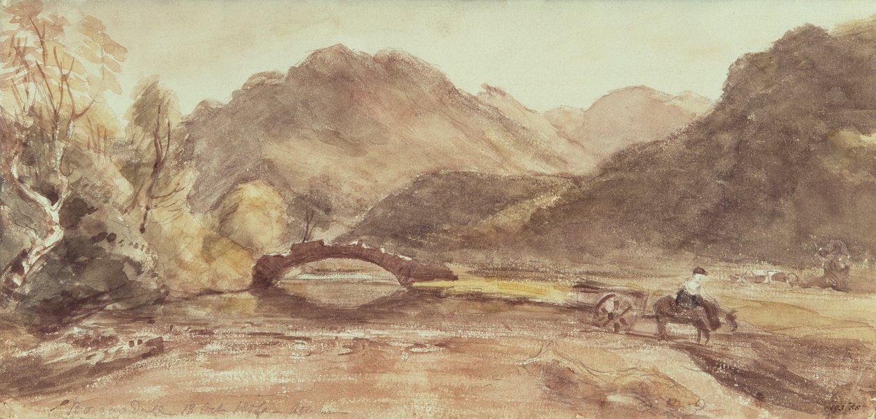Skitse af Borrowdale, 1806, eftermiddag af John Constable