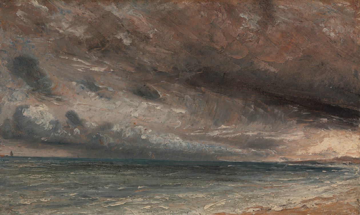 Stormy Sea, Brighton, ca. 1828. af John Constable