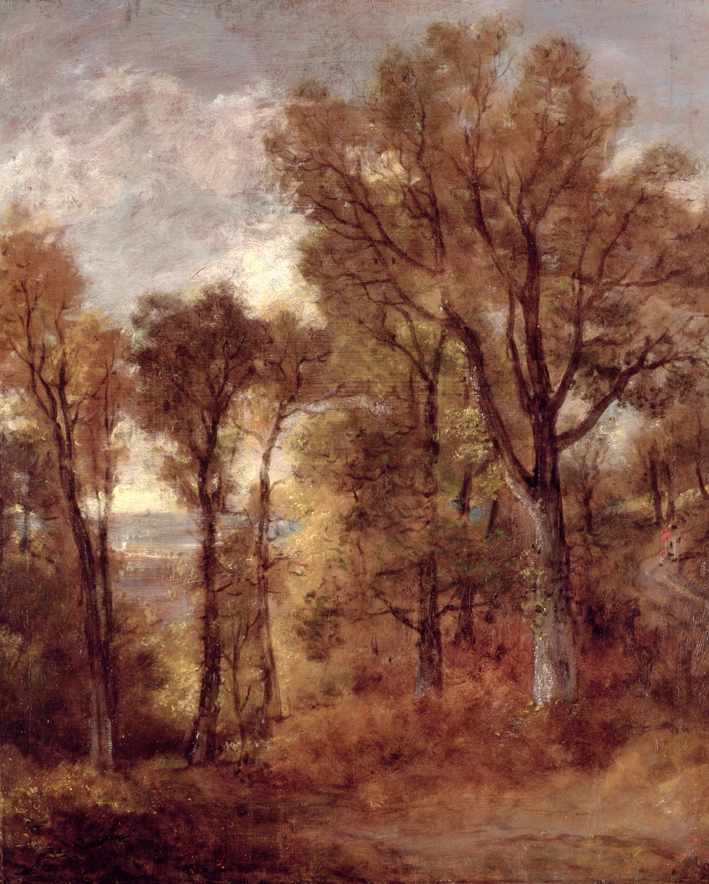 Woodland View i Suffolk (olie på lærred) af John Constable