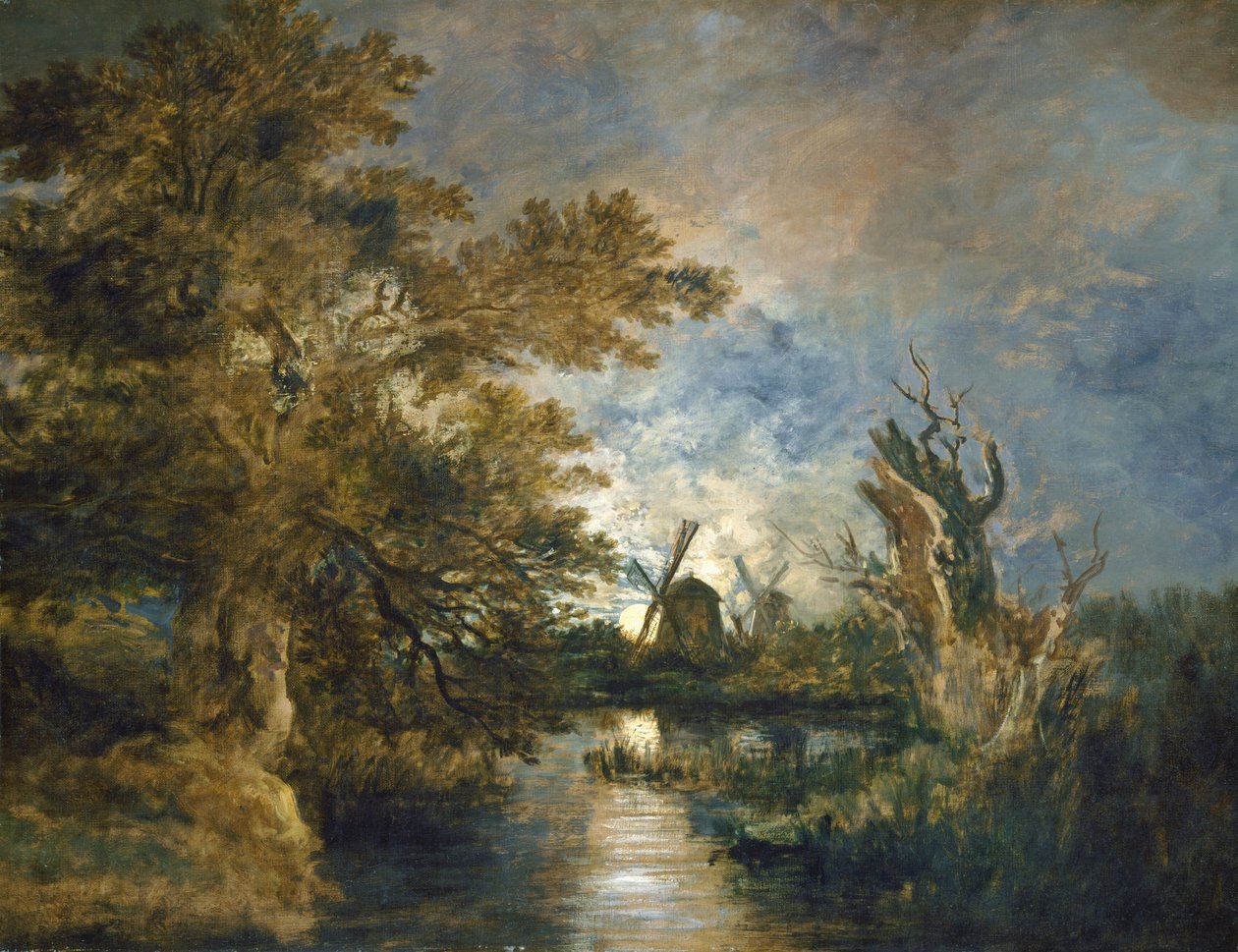Moonlight on the Yare, ca. 18161817. af John Crome