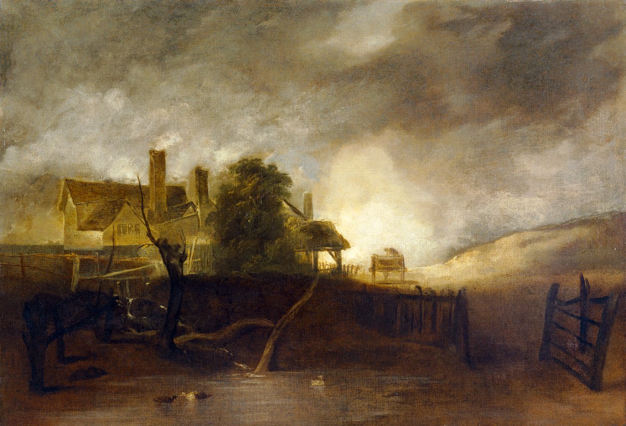The Lime Kiln, c1805/06 (olie på lærred) af John Crome
