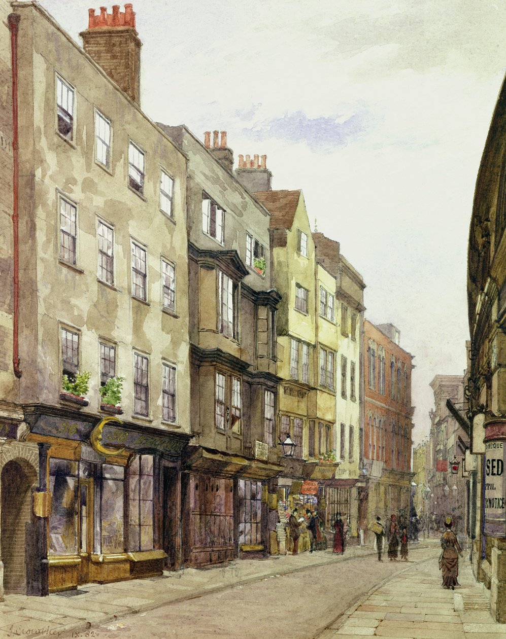 Holywell Street set mod vest, 1882 af John Crowther