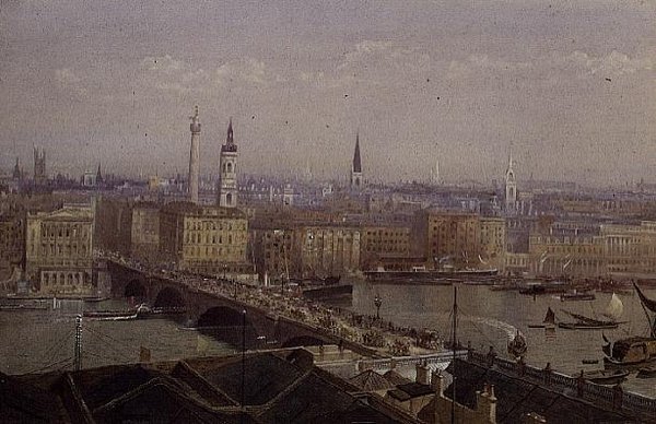 London Bridge, der viser monumentet af John Crowther
