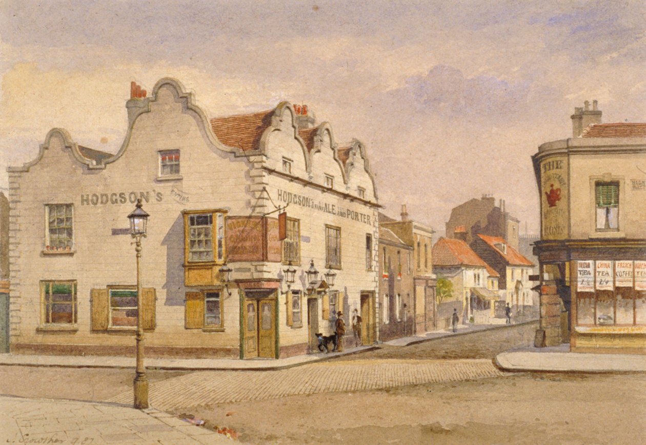Raven Inn, Battersea, London, 1887. af John Crowther