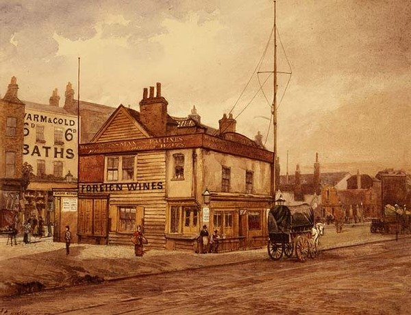 Vine Tavern, Mile End Road af John Crowther