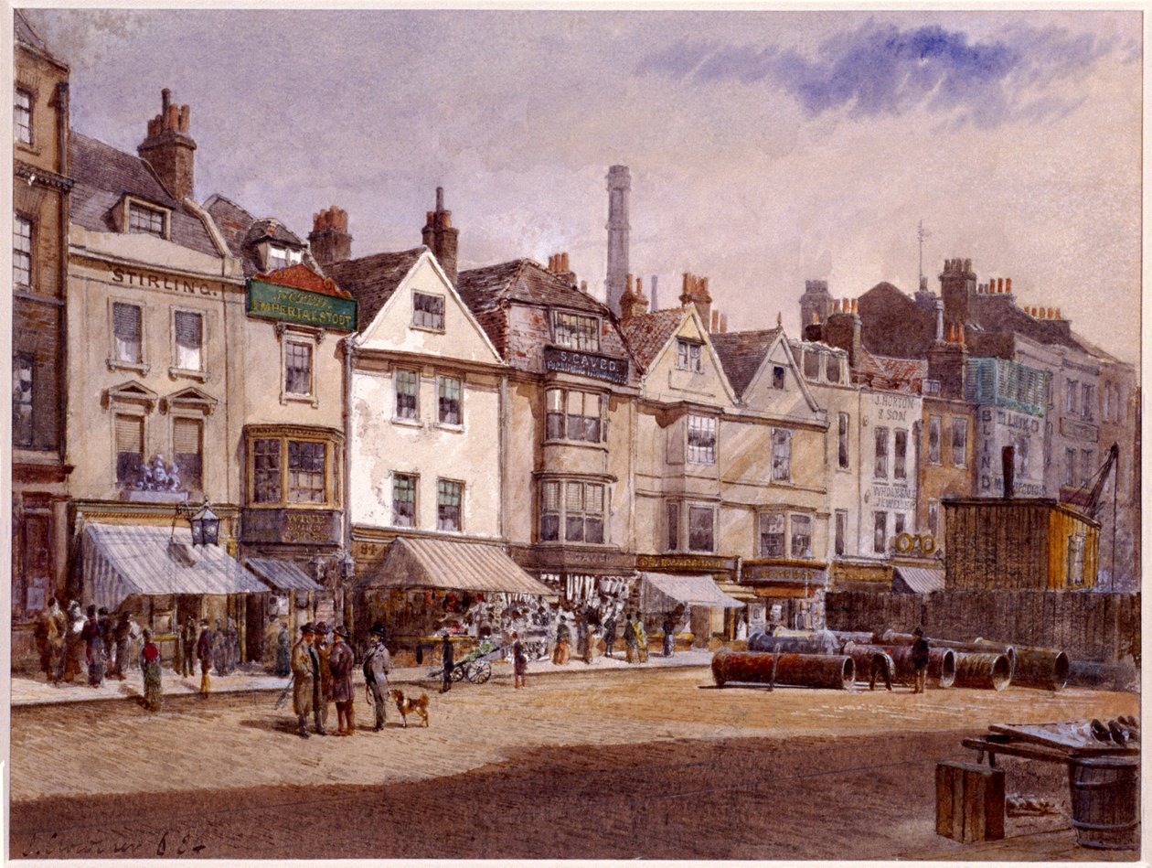 Whitechapel High Street, Stepney, London, 1884 af John Crowther