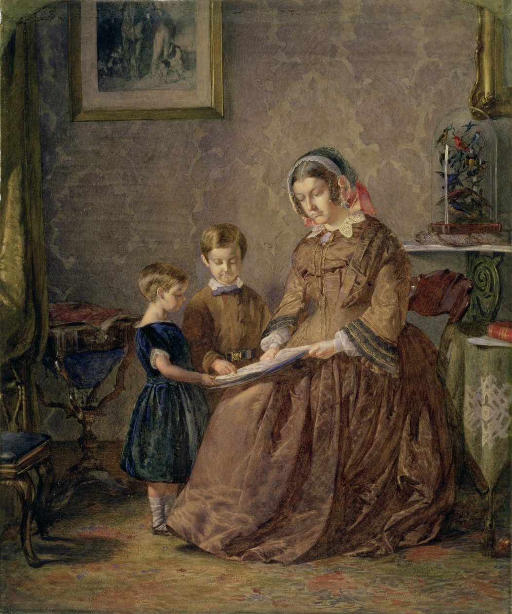 Læselektionen, 1855 af John Dawson Watson