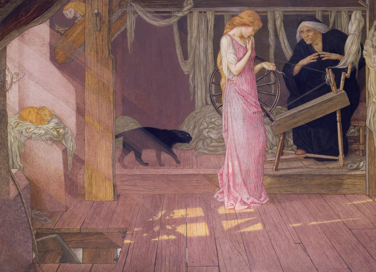Tornerose (tempera) af John Dickson Batten