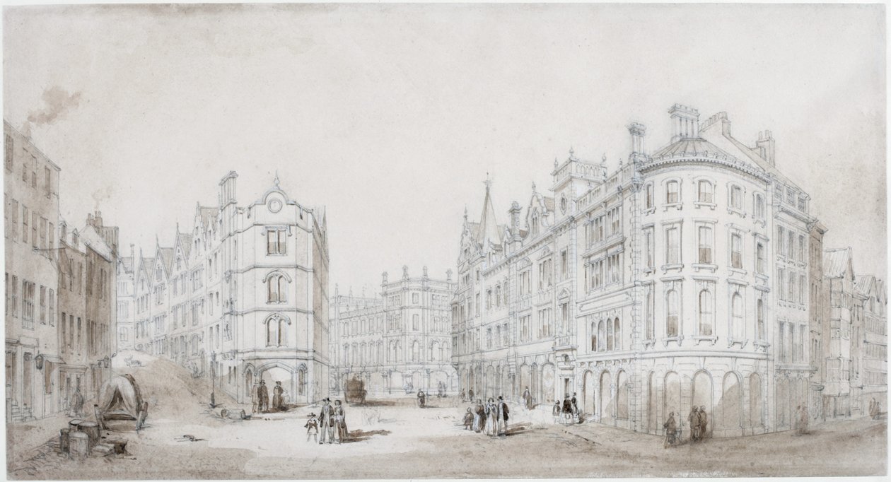 Akenside Hill, Newcastle upon Tyne (kropsfarve) af John Dobson