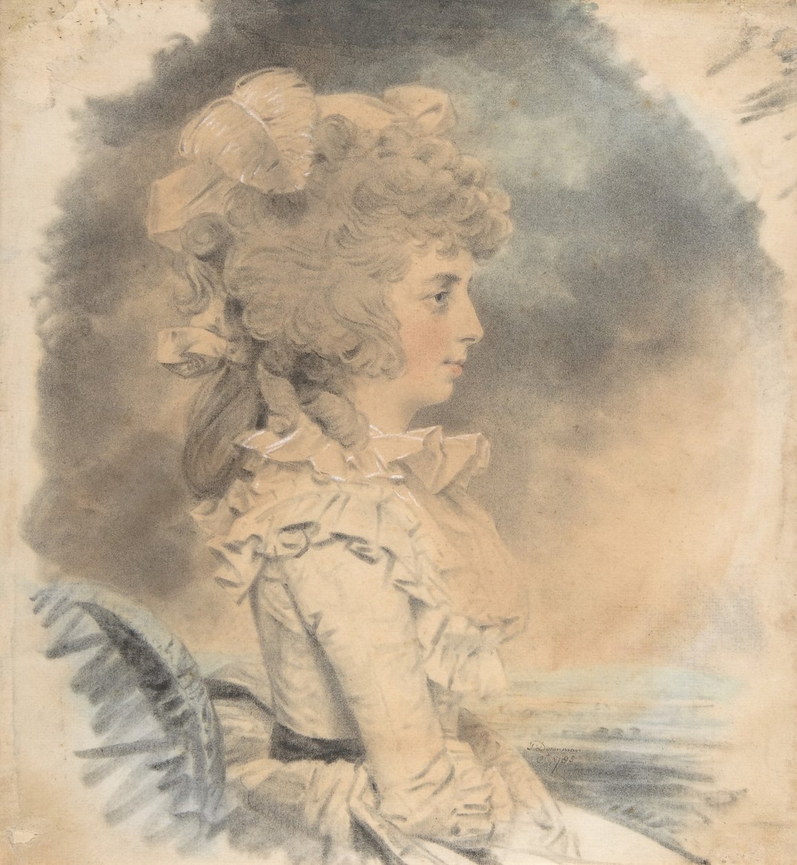 Fru Palmer, 1785. af John Downman