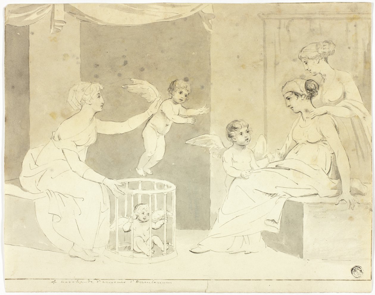 Kærlighedens sælger (efter Herculancum-frisen) af John Downman