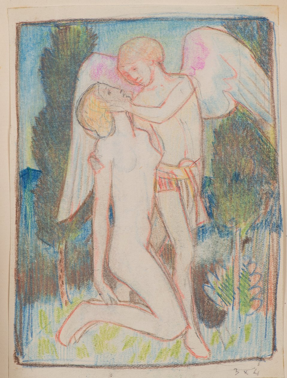 Kærlighed går forbi (blyant) af John Duncan