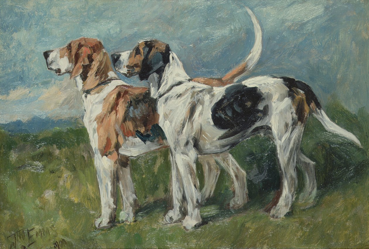 Par Foxhounds, 1900 (bræt) af John Emms