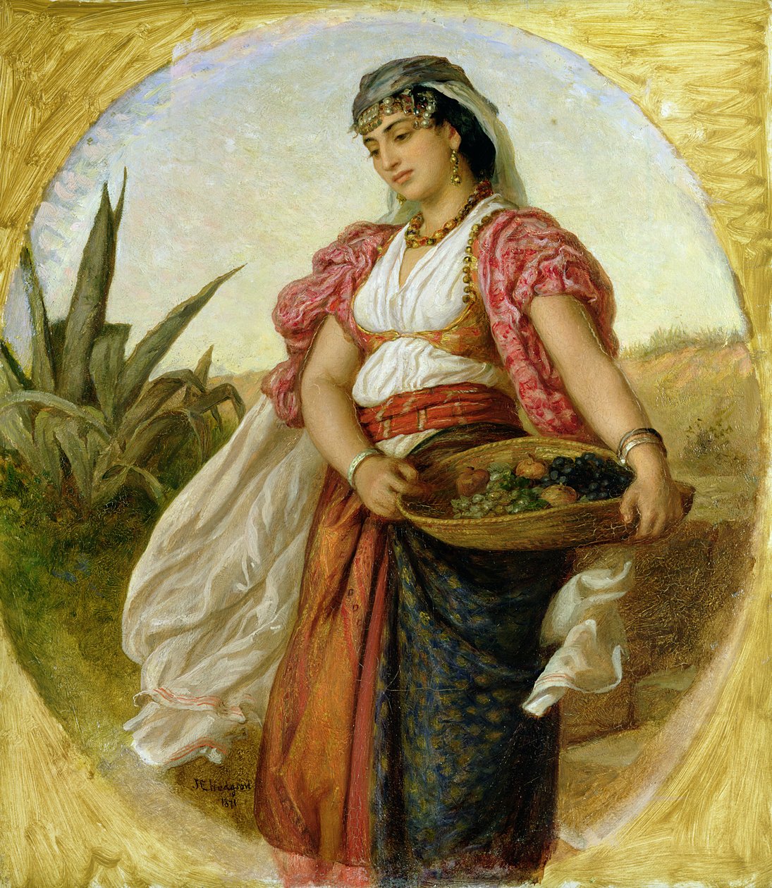 En kvinde fra Algier, 1871 af John Evan Hodgson