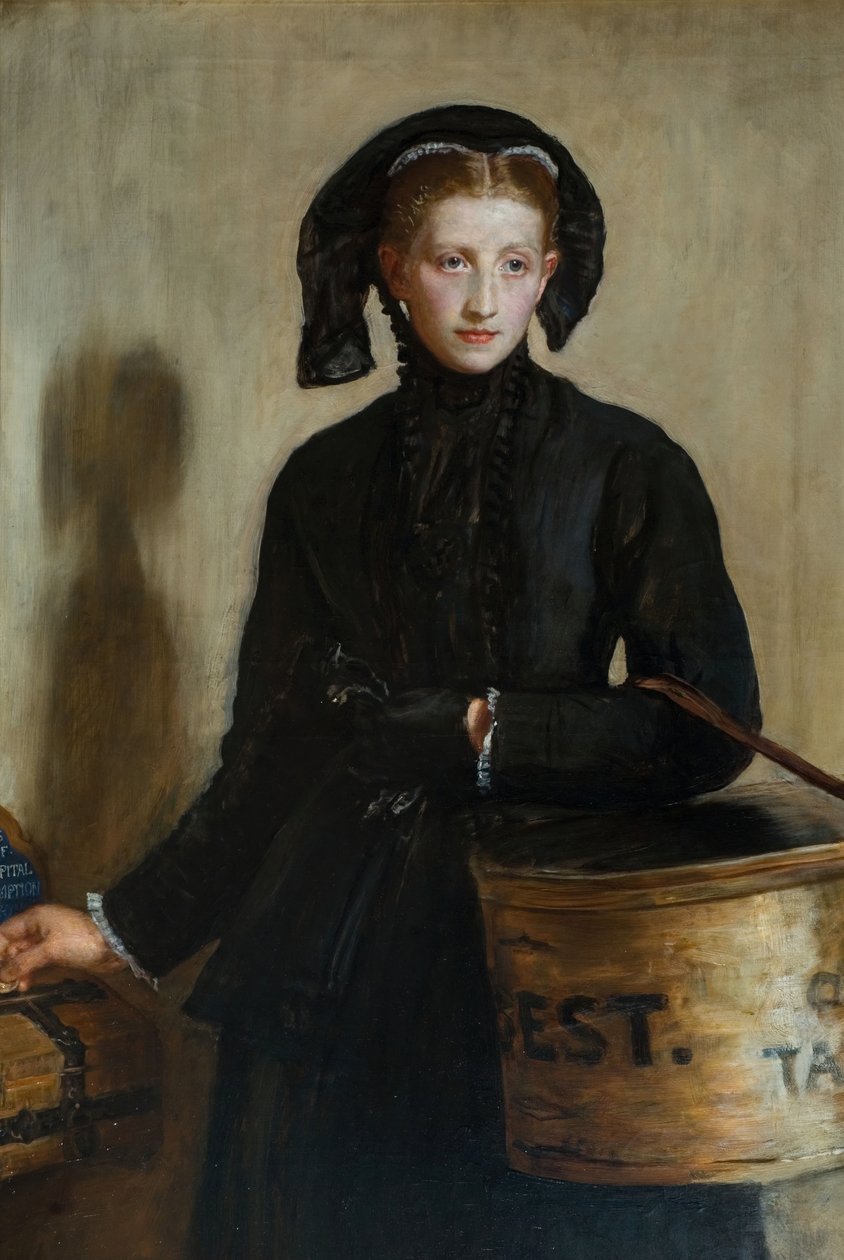 En enkemide, 1870. af John Everett Millais