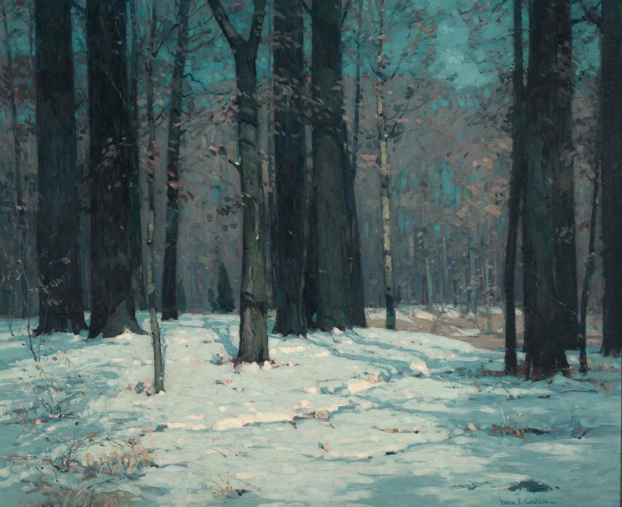 Skov om vinteren, ca. 1912. af John F. Carlson