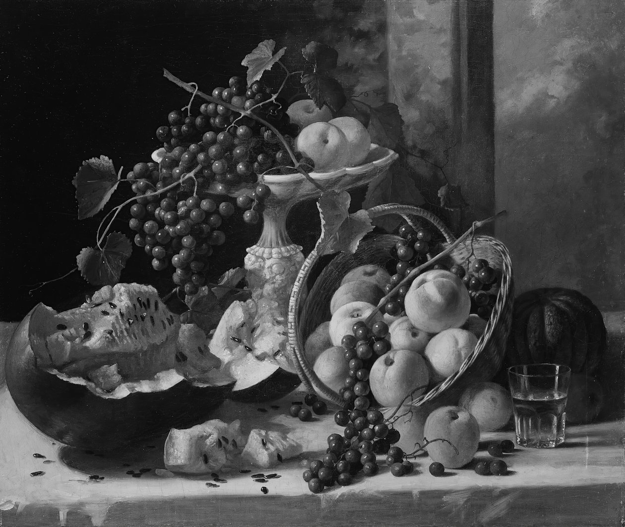 Stilleben med frugt, ca. 1857. af John F. Francis