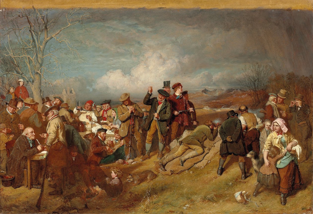 Wappenshaw: A Shooting Match, af John Faed