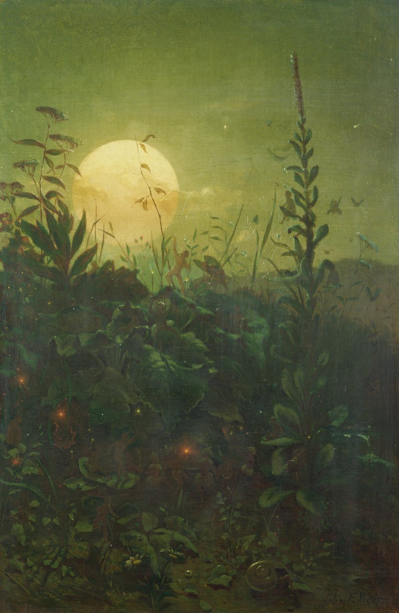 Halloween (olie på lærred) af John Ferguson Weir