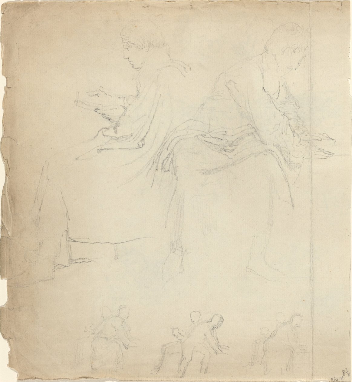 Studieark [recto and verso] af John Flaxman