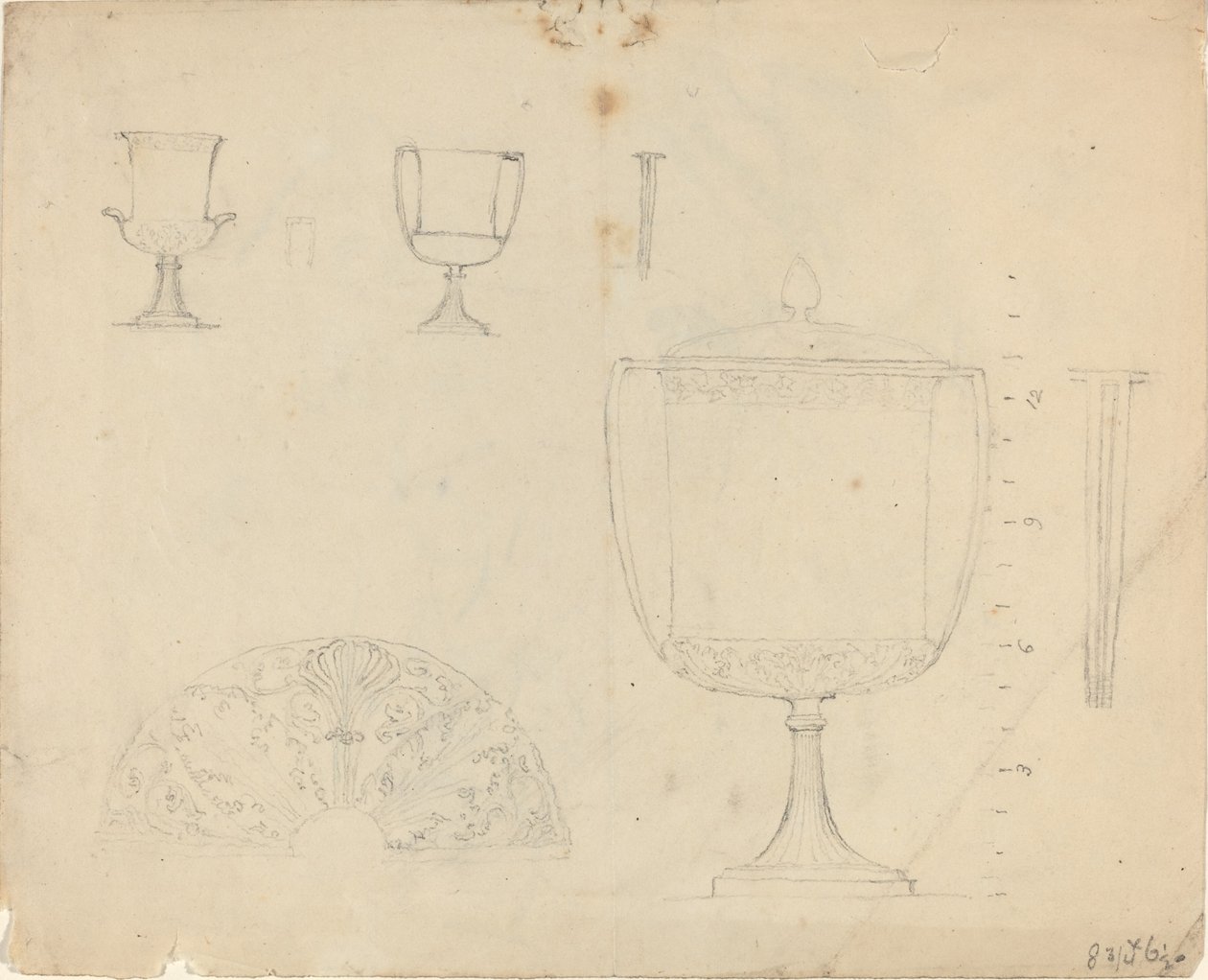 Studieark [recto and verso] af John Flaxman
