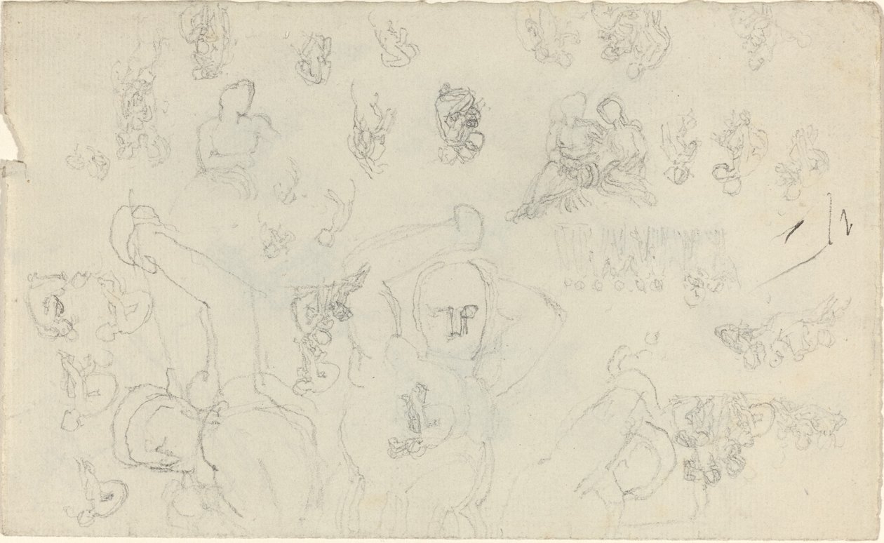 Studieark [recto and verso] af John Flaxman