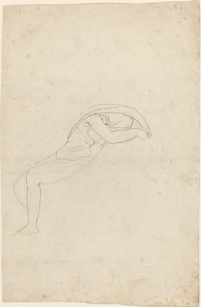 Undersøgelse af en halvt liggende figur af John Flaxman