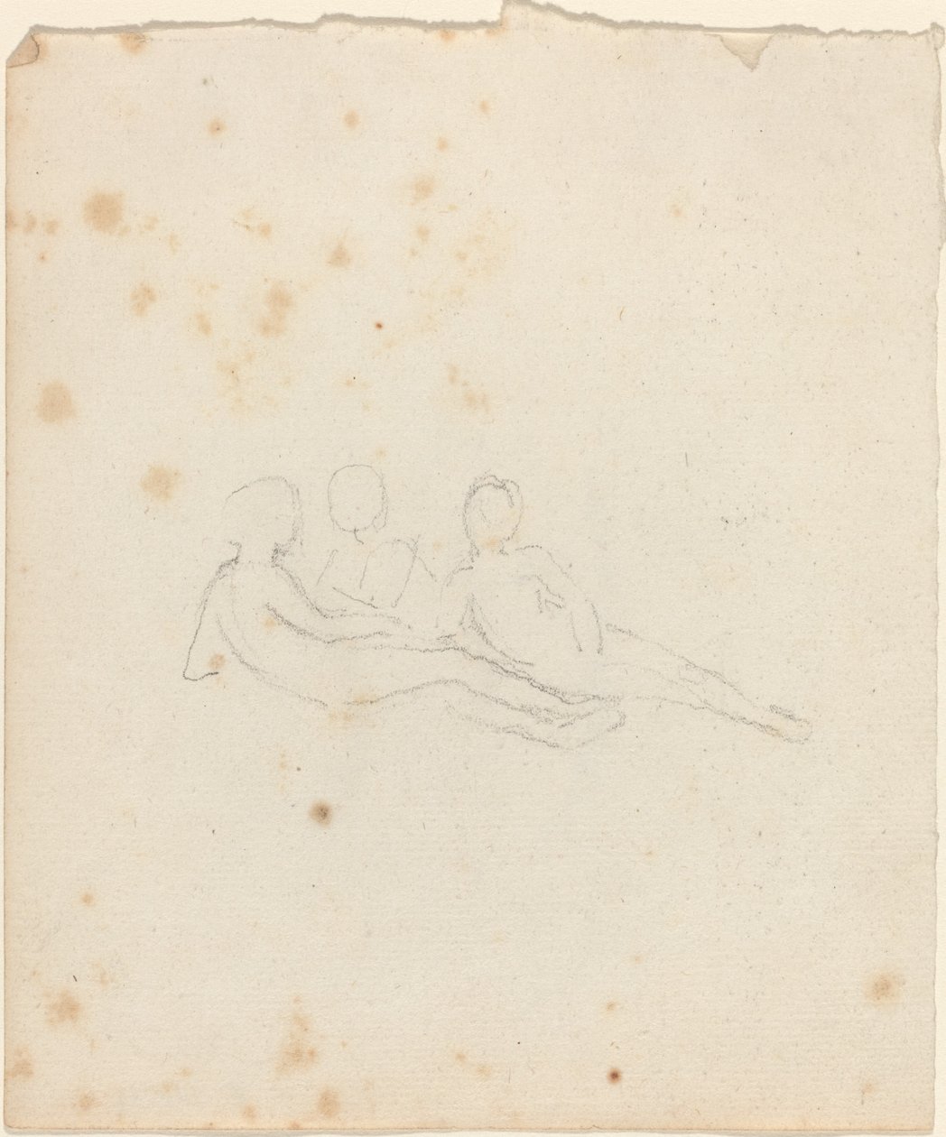 Tre tilbagelænede kvindefigurer af John Flaxman