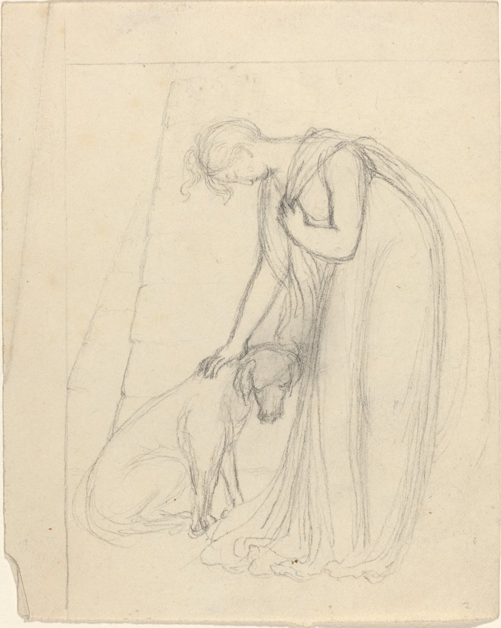 Kvinde, der klapper en hund af John Flaxman