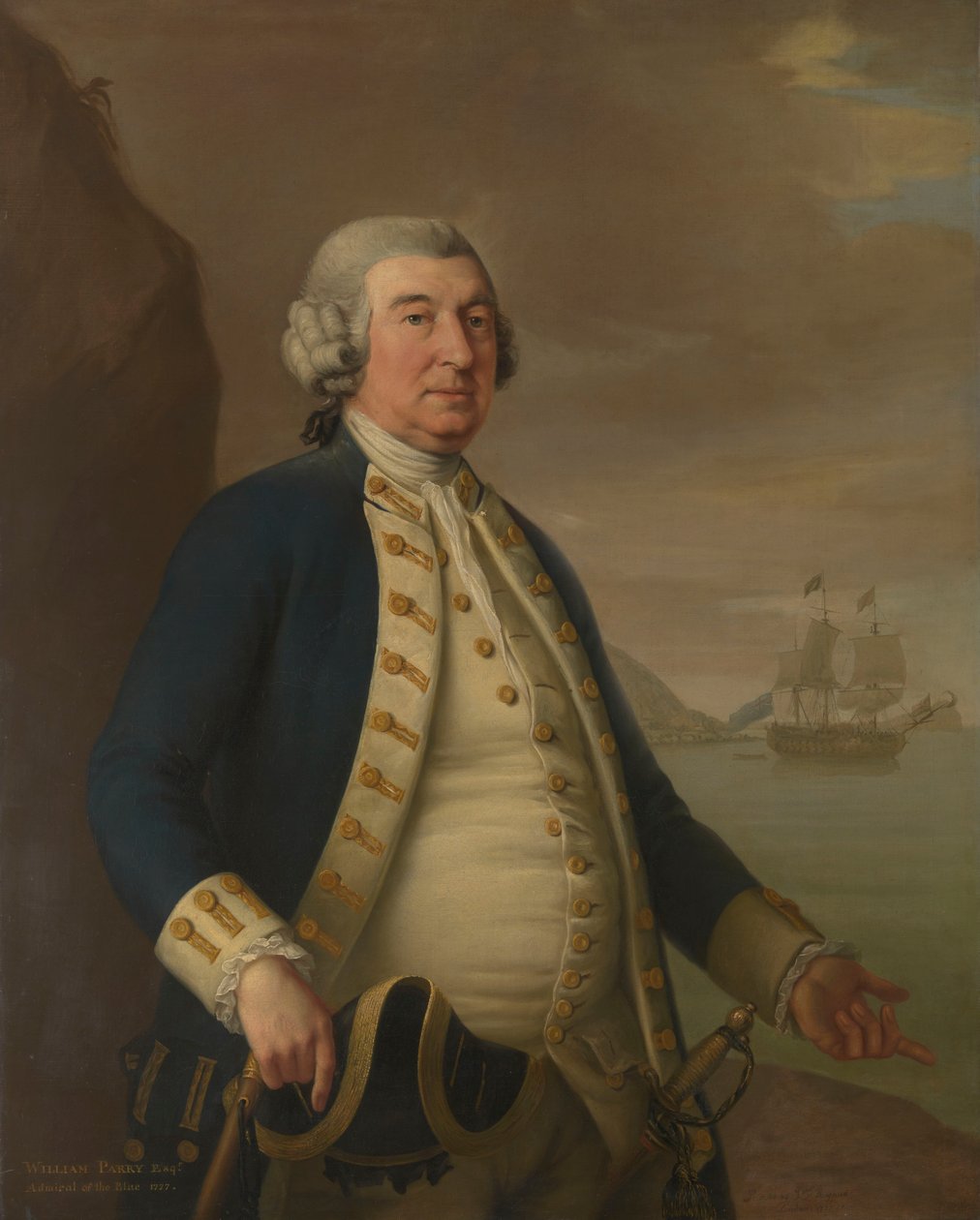 Admiral William Parry (1705-1779) af John Francis Rigaud