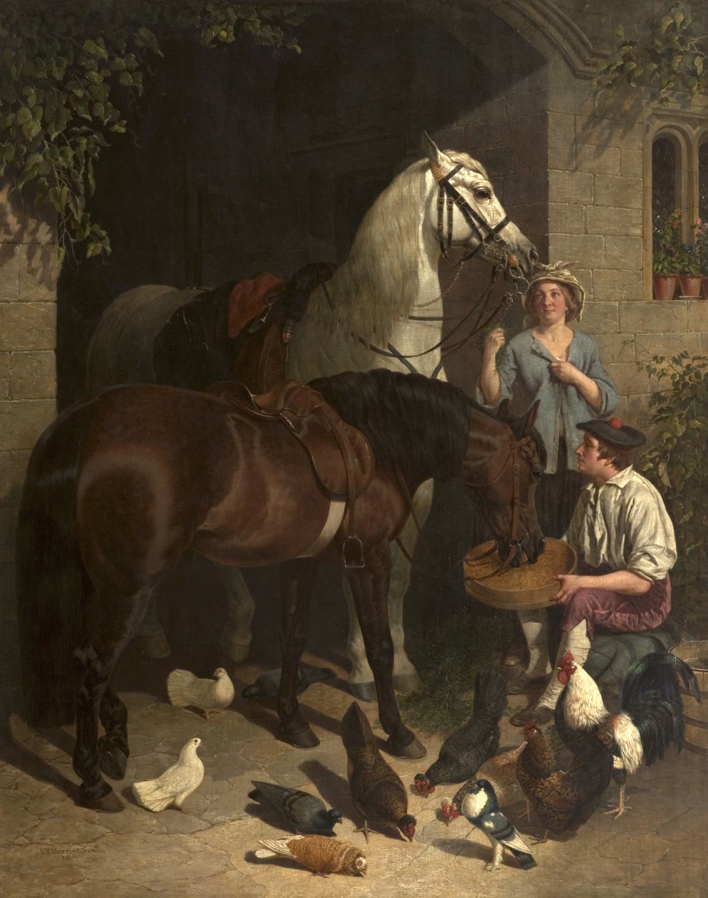 At fodre hestene af John Frederick Herring Senior
