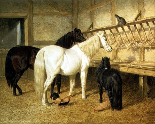 Ponyer ved vuggestuen af John Frederick Herring Senior