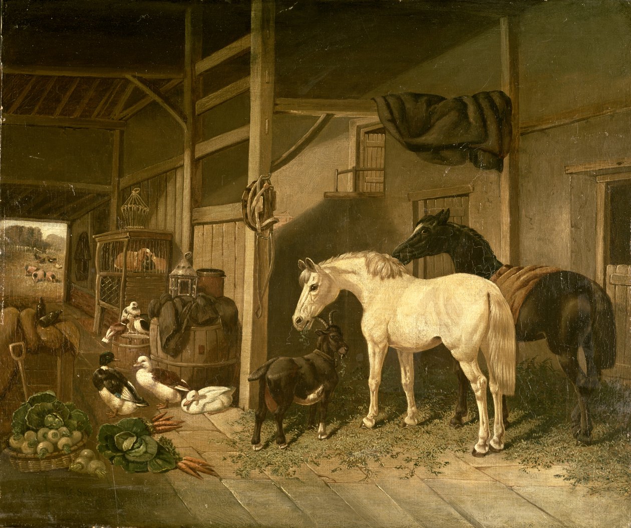 Stabilt interiør af John Frederick Herring Senior