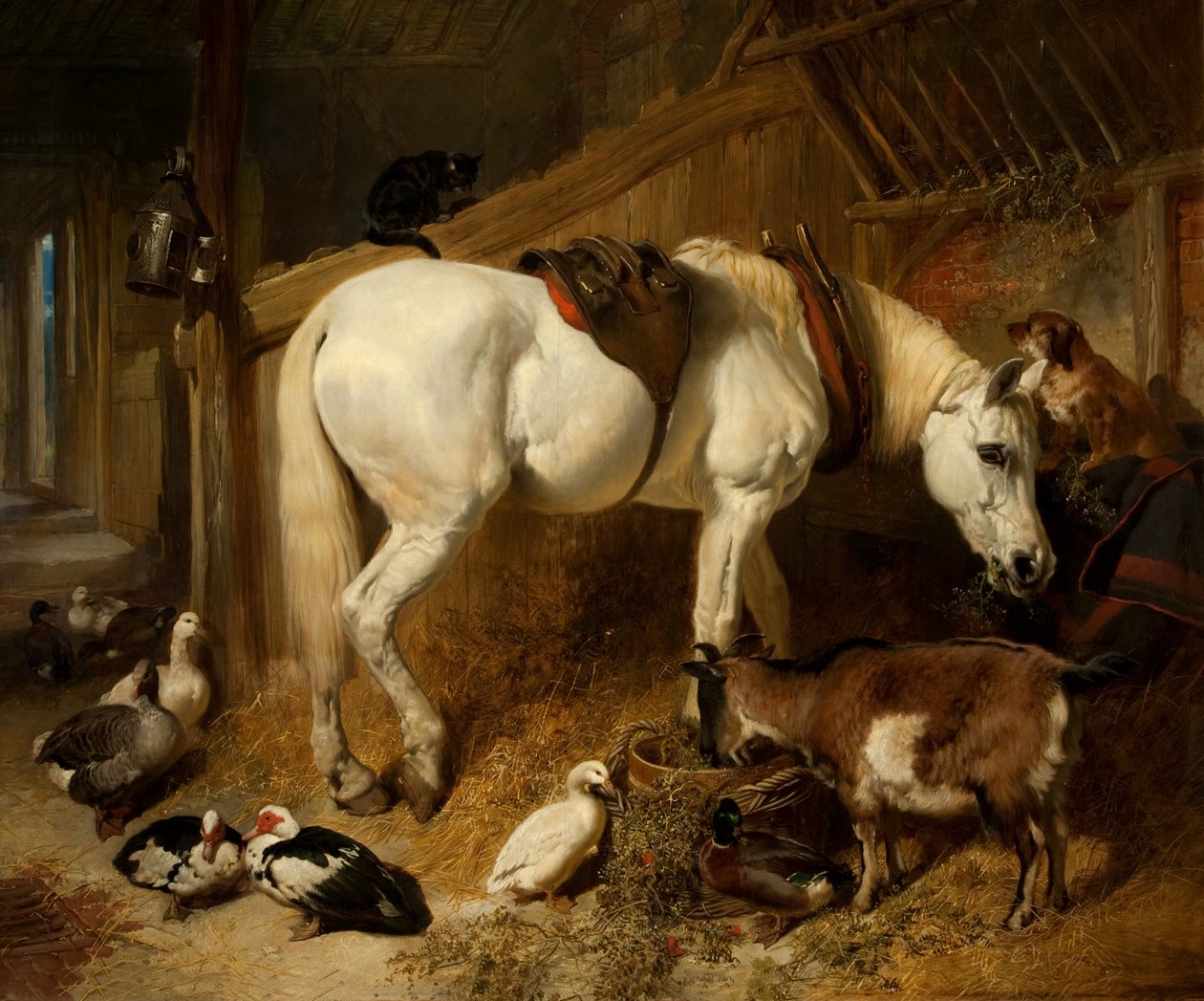 Middagsmåltidet, 1850 af John Frederick Herring Senior