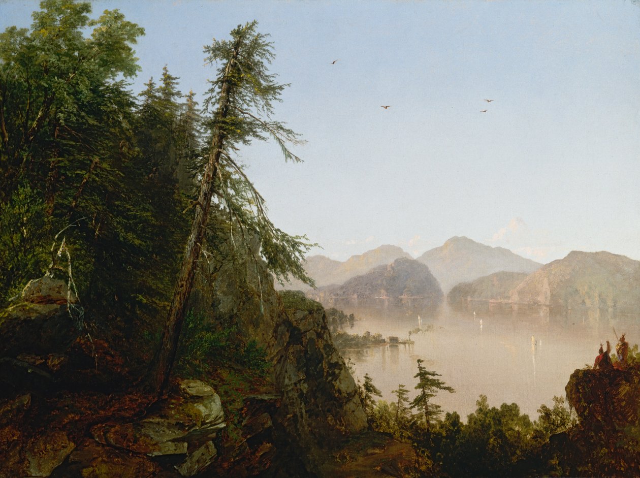 Langs Hudson, 1852. af John Frederick Kensett