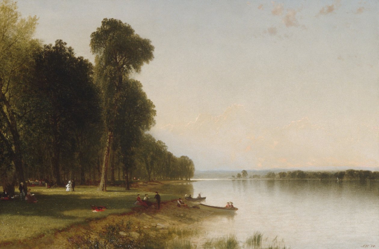 Sommerdag ved Conesus Lake, 1870 af John Frederick Kensett