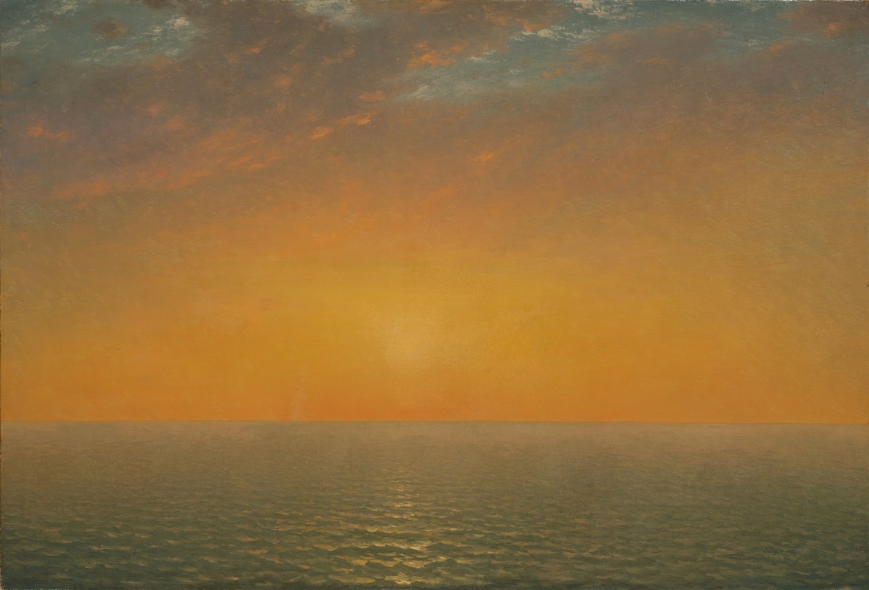 Solnedgang på havet, 1872. af John Frederick Kensett