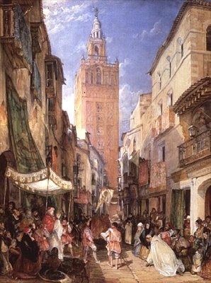 Religiøs procession, Sevilla af John Frederick Lewis