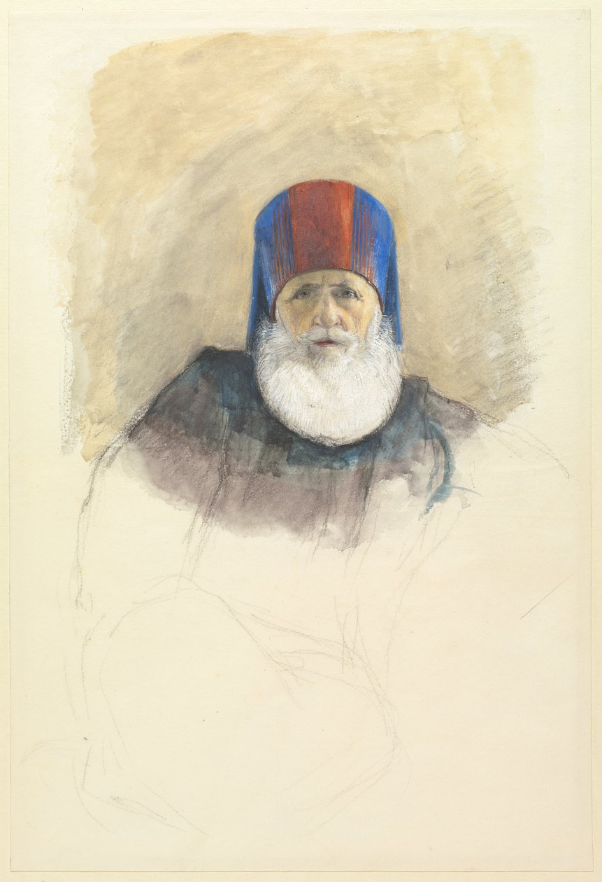 Studie for Mehmet Ali Pasha af John Frederick Lewis