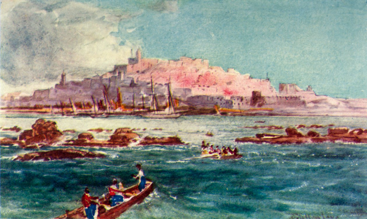 Joppa fra havet, 1902. af John Fulleylove
