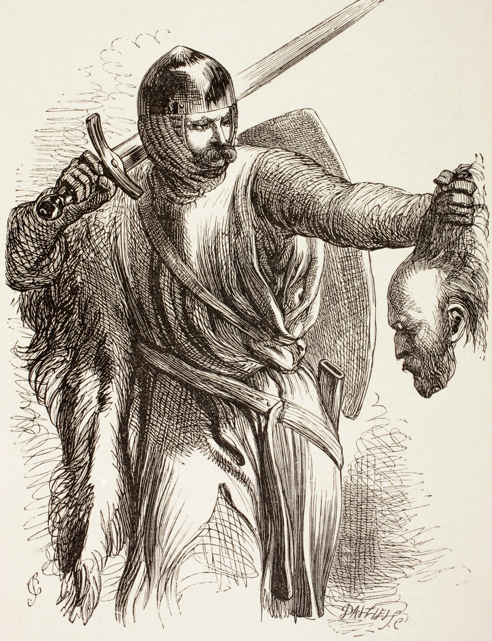 Bastarden med Østrigs hoved, 1890 af John Gilbert