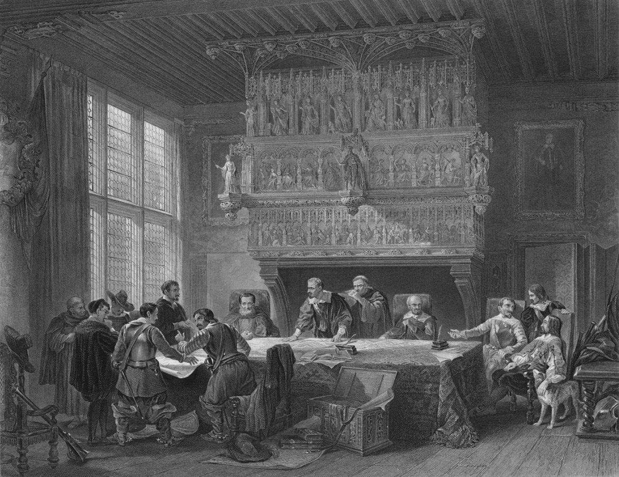 Krigsrådet i Courtray, 1854. af John Godfrey
